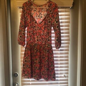 Juicy Couture silk dress. Pink & black. Small